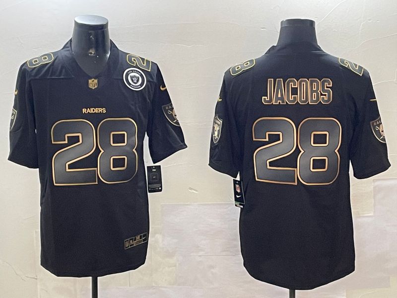 Men Oakland Raiders #28 Jacobs Black Gold 2024 Nike Limited NFL Jersey style 01083->oakland raiders->NFL Jersey